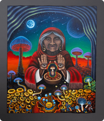 Maria Sabina
Técnica: acrílica sobre tela. 
Dimensão: 40x60cm
Ano: 2023